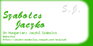 szabolcs jaczko business card
